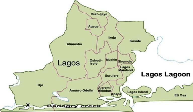 Lagos map